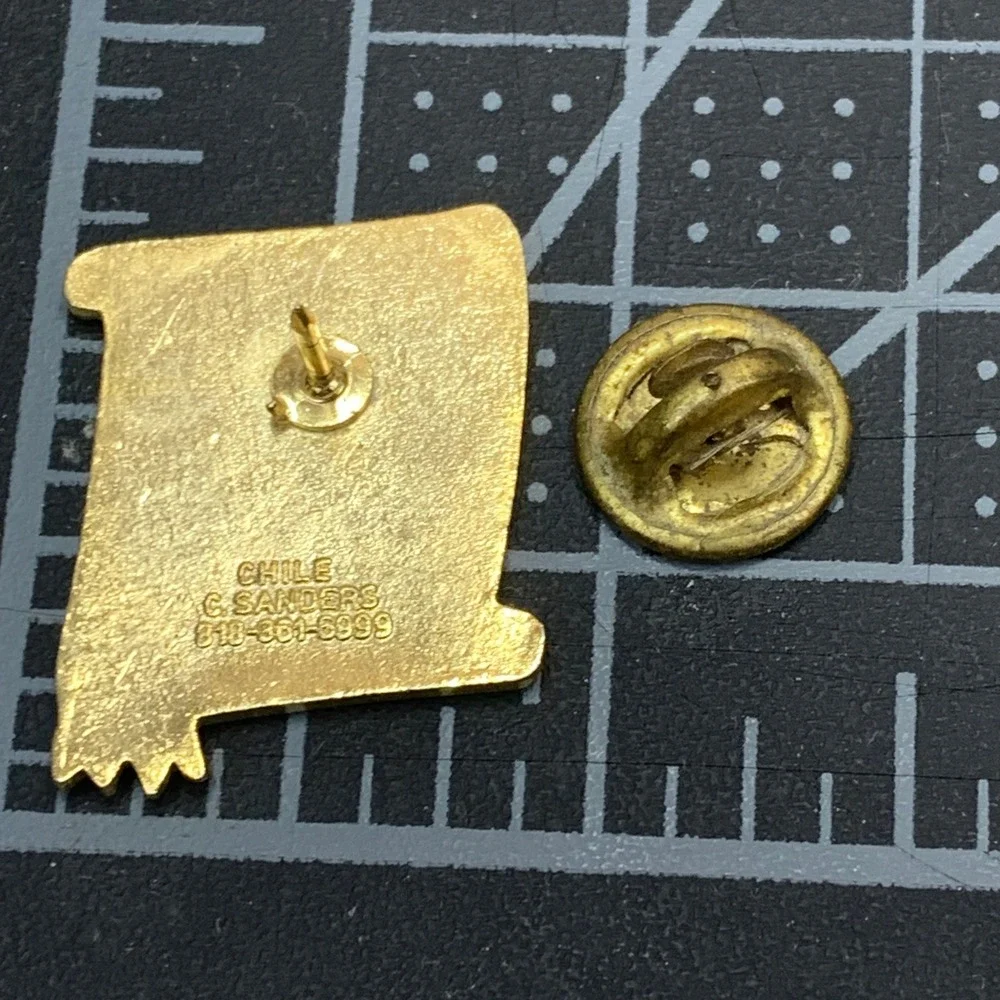 Retired But Not Tired RSVP Enamel Lapel‎ Pin Badge Gold Tone Scroll Diploma